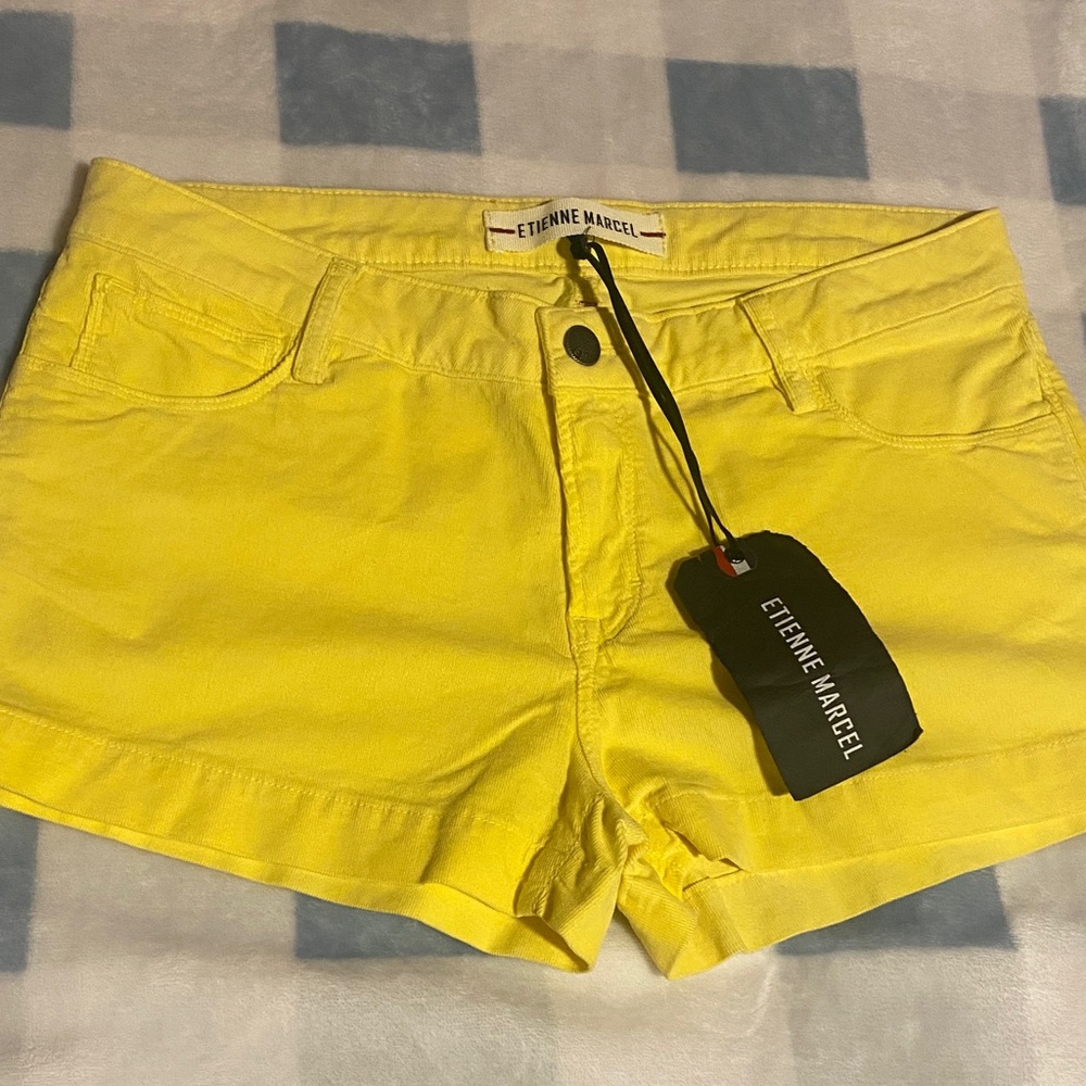 Etienne Marcel Women's Vibrant Yellow Jean Shorts